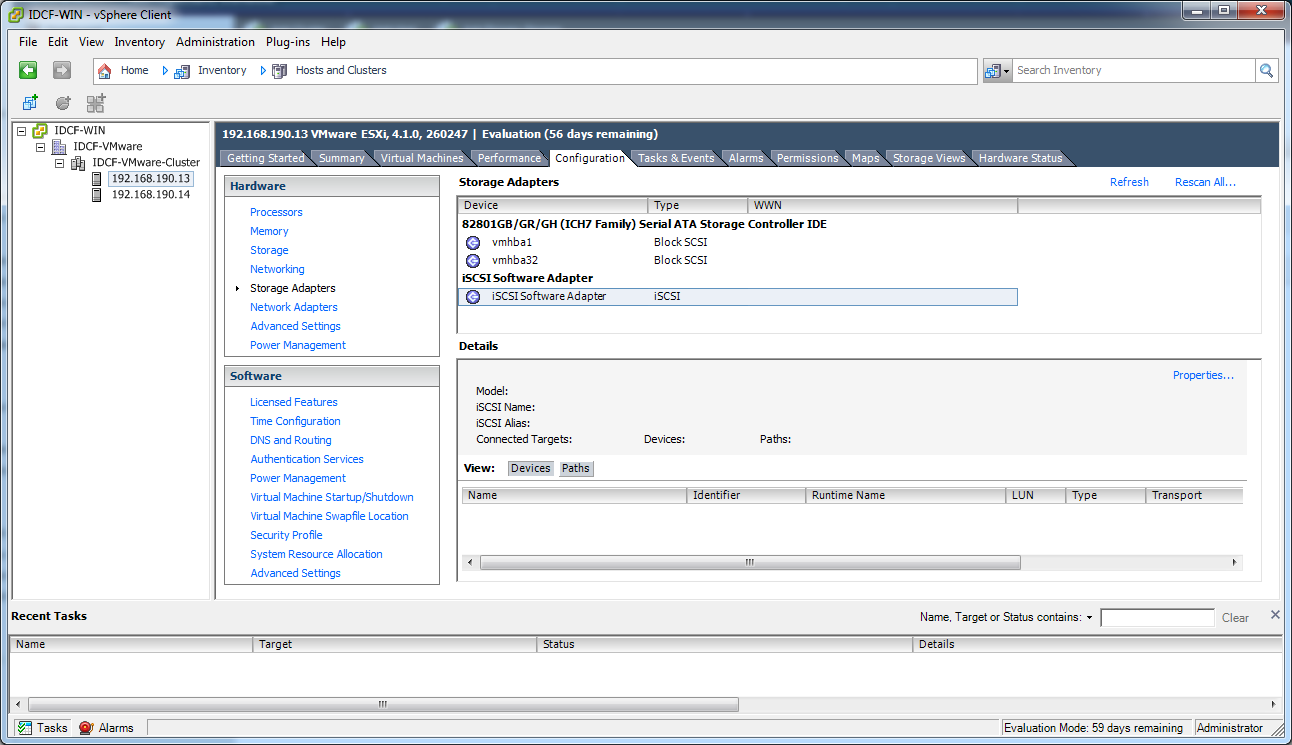 vmwareiscsiinitiator.png: iscsi initiator