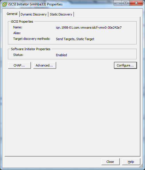 vmwareiscsiinitiatorproperties.png: iscsi initiator properties