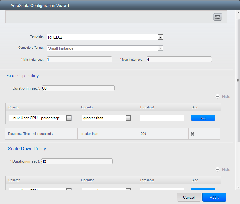 Configuring AutoScale.