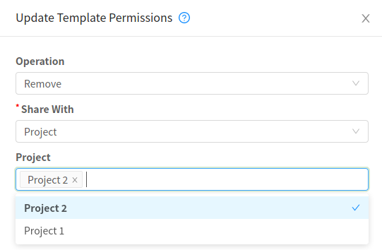 Revoking permsissons from both projects previously added