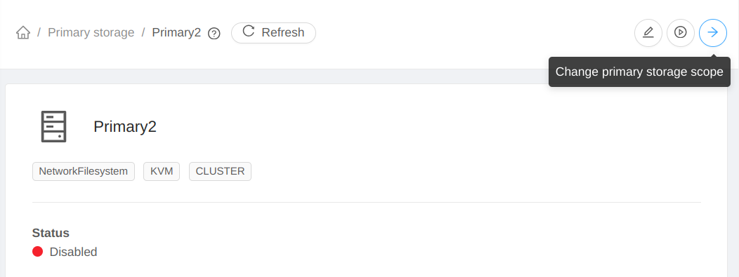 Change Primary Storage Scope via UI