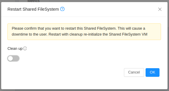 Restart Shared FileSystem