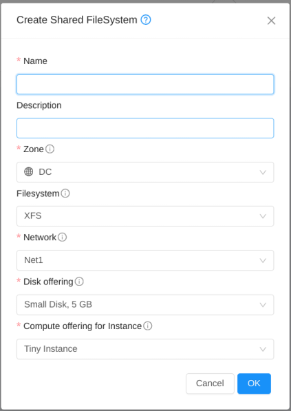 Create Shared FileSystem