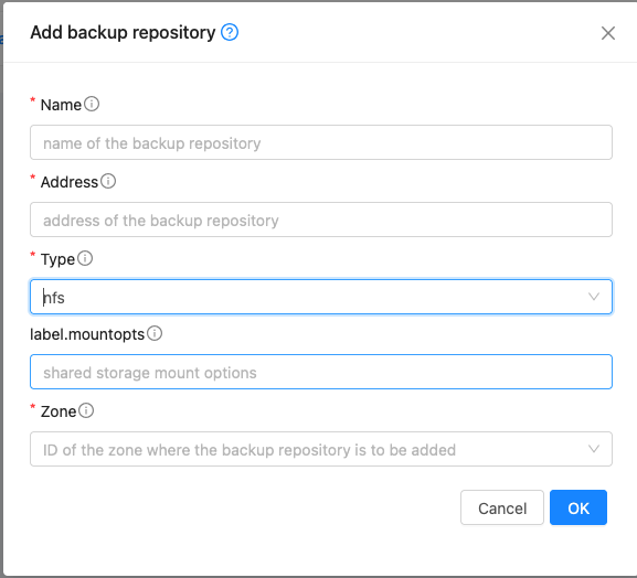 NAS Backup repository