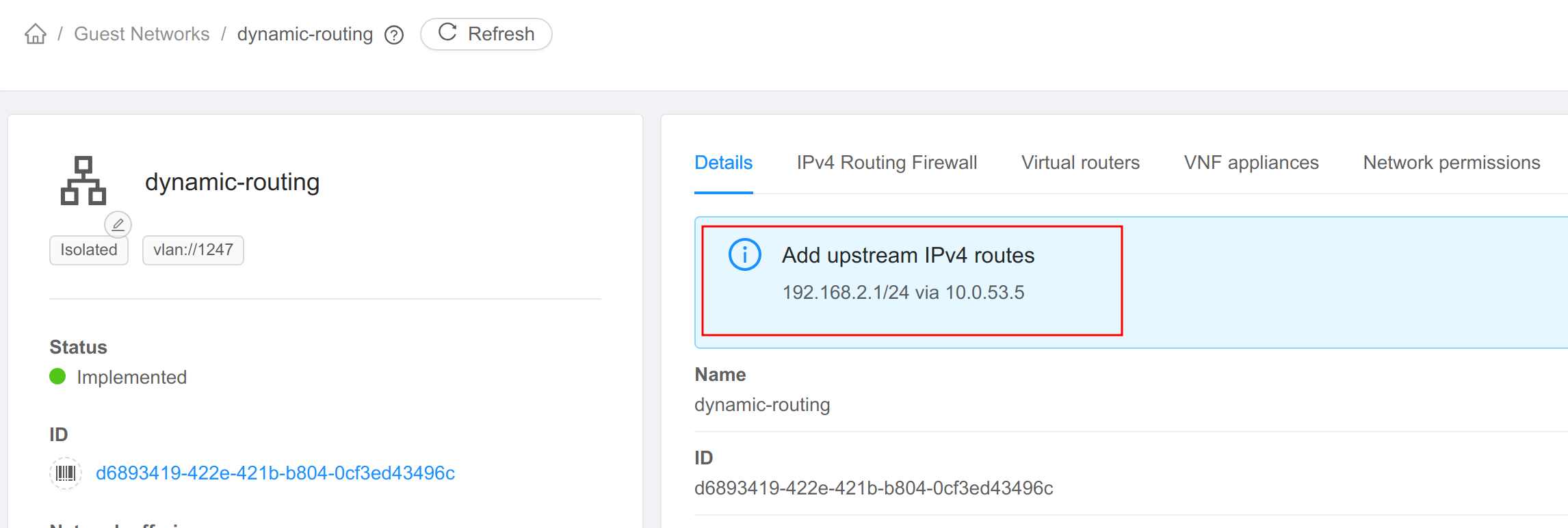 IPv4 static routes