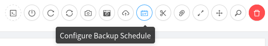 Creating a backup schedule for an Instance.