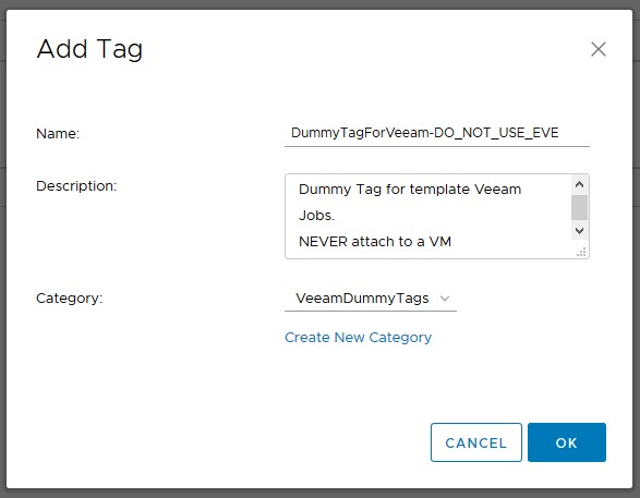 Create Dummy Tag.